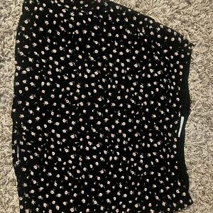 Garage Floral Black Skirt